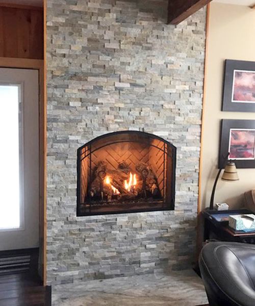 custom stone surround for fireplace