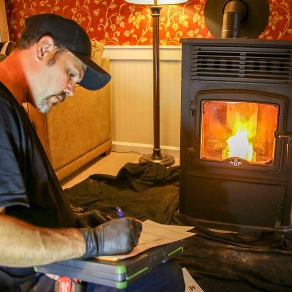 pellet stove install